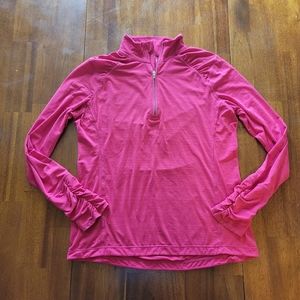 Kirkland Pink Quarter Zip Workout Top Large